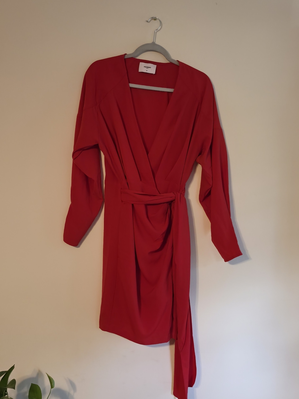Bright Red Dress with Light Trim